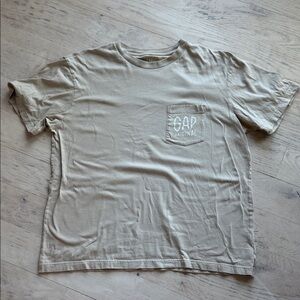 GAP Men's Short-Sleeve Pocket Tee in Light Tan